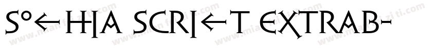 Sophia Script ExtraB字体转换